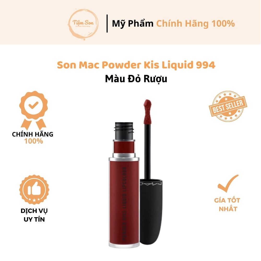 Son kem MAC Powder Kiss Liquid - 994 Make Love To The Camera Hàng Chính Hãng 100%