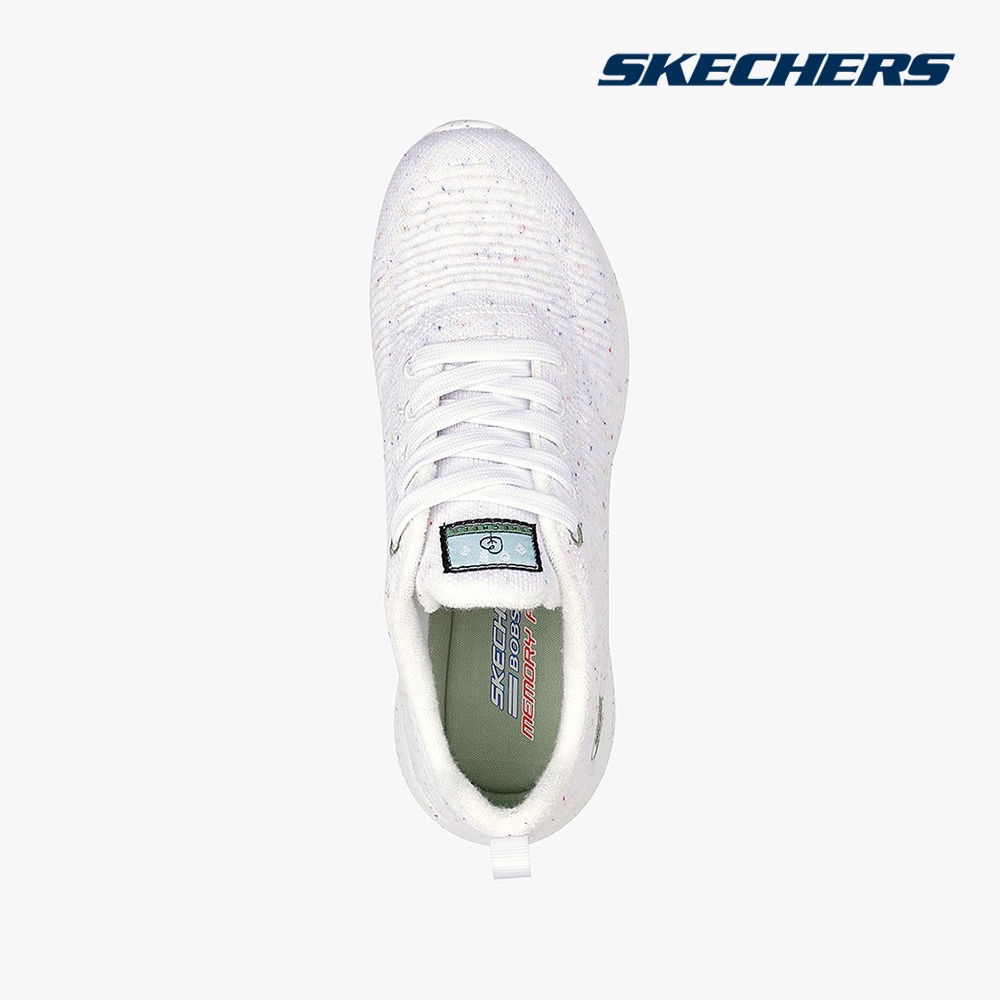 SKECHERS - Giày thể thao nữ cổ thấp BOBS Squad 117282-WHT