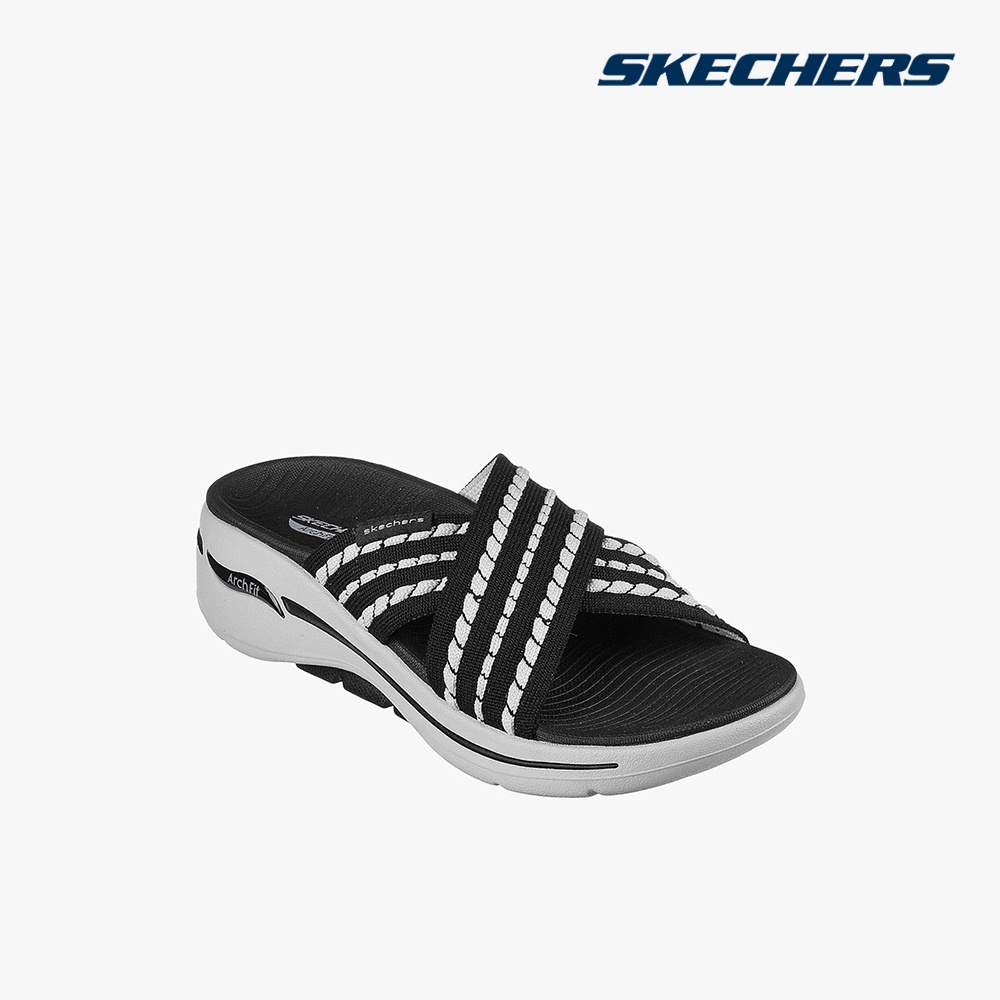 SKECHERS - Dép nữ quai chéo GO WALK Arch Fit 140238-BLK