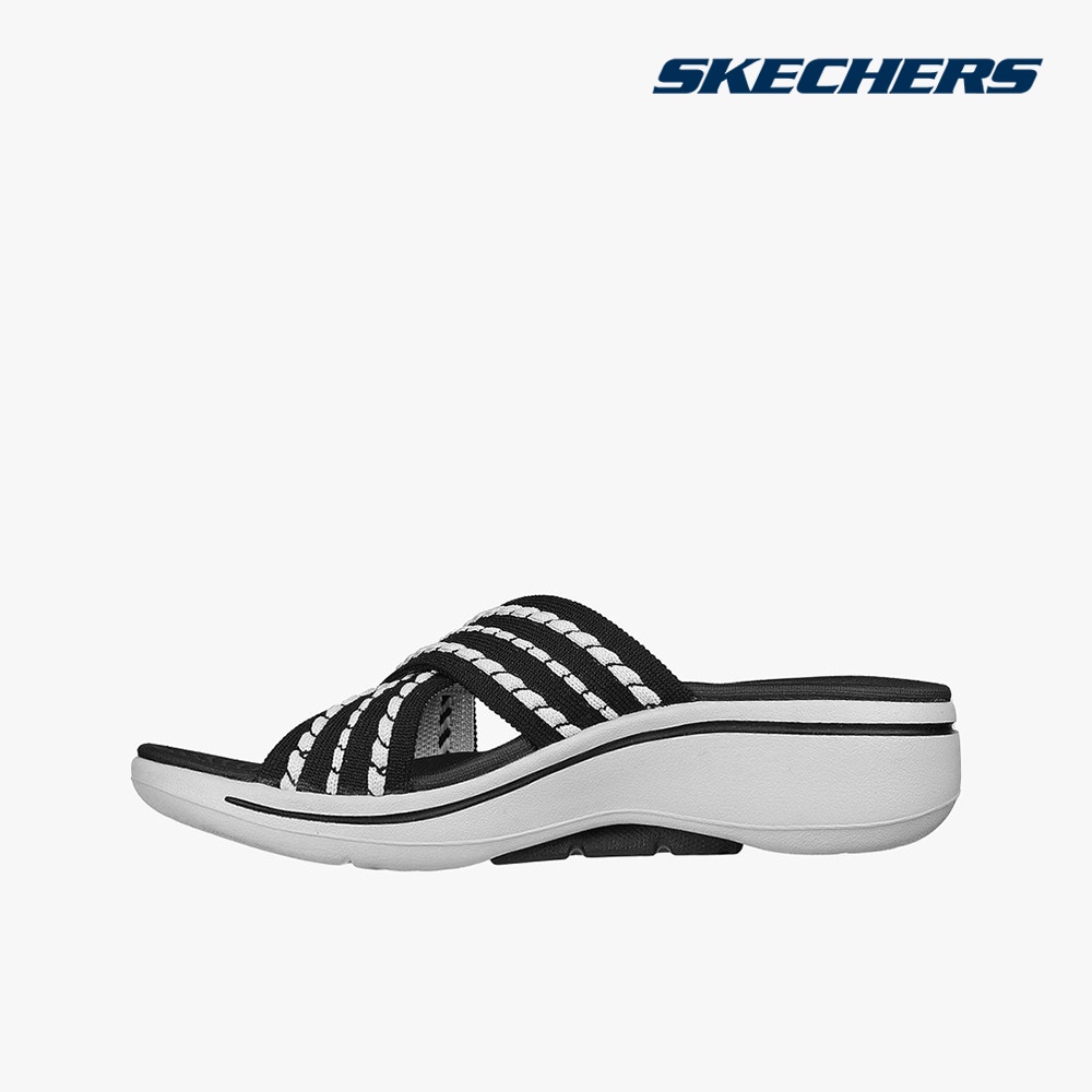 SKECHERS - Dép nữ quai chéo GO WALK Arch Fit 140238-BLK