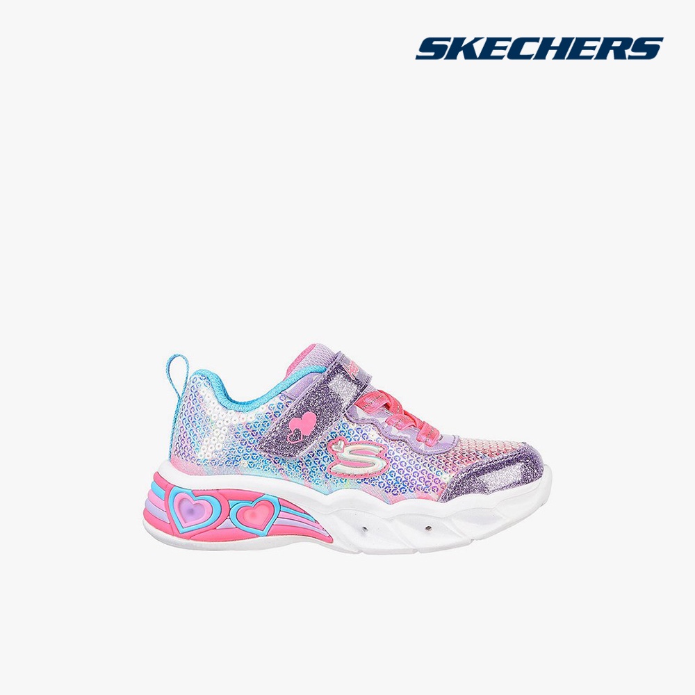 SKECHERS - Giày sneakers bé gái cổ thấp Sweetheart Lights 302313N-PRMT