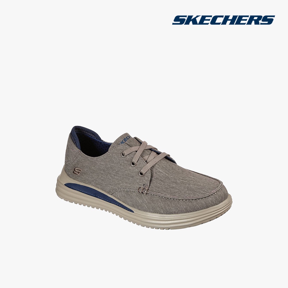 SKECHERS - Giày sneakers nam cổ thấp Proven 204471-KHK