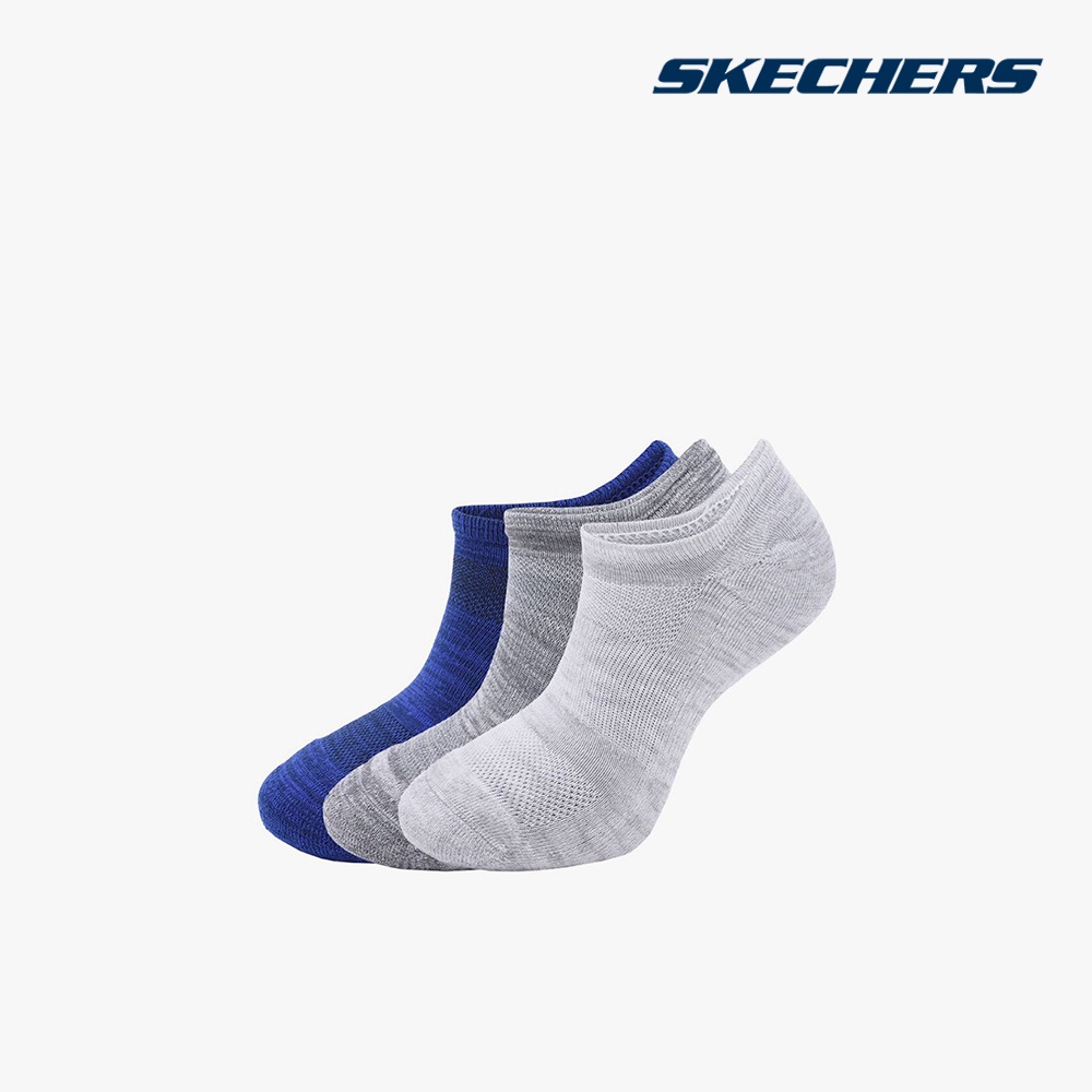 SKECHERS - Set 3 đôi vớ nam cổ thấp thời trang Microfiber Non Terry S115749-462