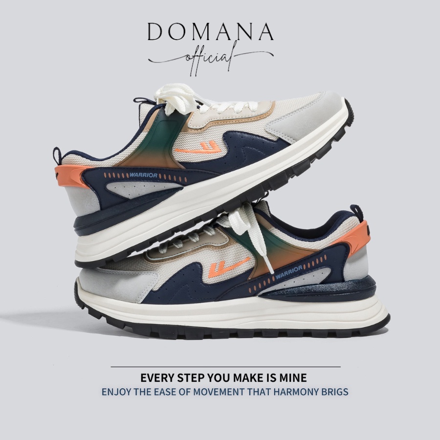 Giày thể thao nam Warrior chính hãng | Giày Forrest Gump nam |Bề mặt lưới đế dày đơn giản | DOMANA WXY-E608C