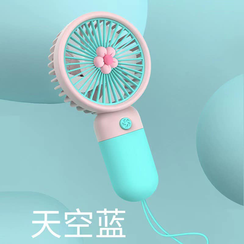 Quạt mini cầm tay dễ thương siêu nhẹ - quạt cầm tay mini tích điện sạc USB Tốc Độ Gió Mạnh nhỏ gọn, tiện lợi