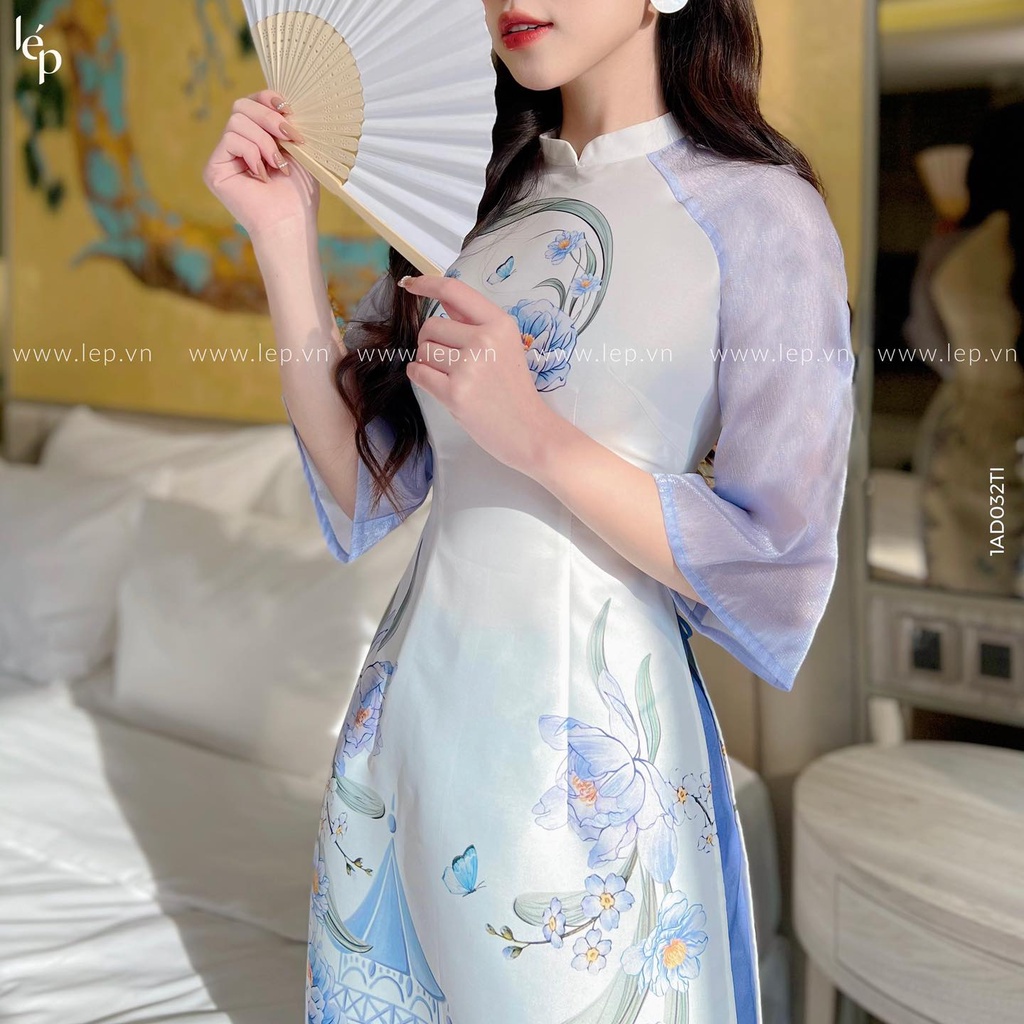 Áo dài cách tân NHƯ NGUYỆT vải gấm cao cấp-kenz