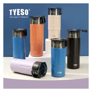 Bình nước giữ nhiệt nóng lạnh 600ml Tyeso chính hãng, nắp có quai sách, inox 304 sơn tĩnh điện nhiều màu sắc TS8823