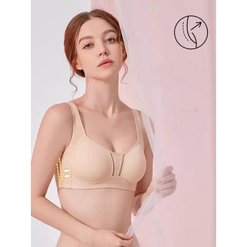 Áo  lót nữ BIGSIZE  không gọng đệm mỏng cho người ngực to , áo định hình ngực bản to chống chảy xệ 2117