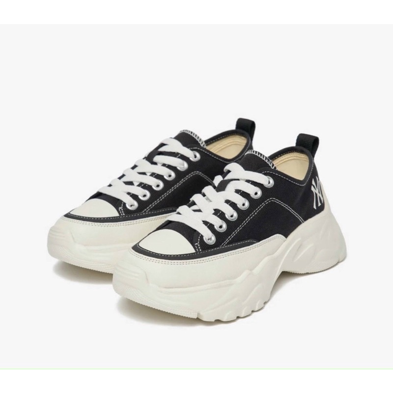 , đế đúc nhẹ 5g cả đôi MLB chunkylow ite màu đen độn đế  5-7cm,check ra fake hoàn tiền x3