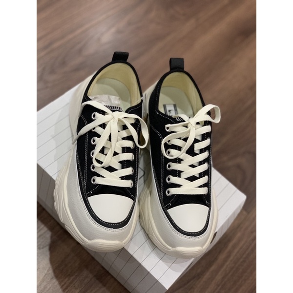 , đế đúc nhẹ 5g cả đôi MLB chunkylow ite màu đen độn đế  5-7cm,check ra fake hoàn tiền x3