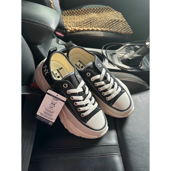 , đế đúc nhẹ 5g cả đôi MLB chunkylow ite màu đen độn đế  5-7cm,check ra fake hoàn tiền x3