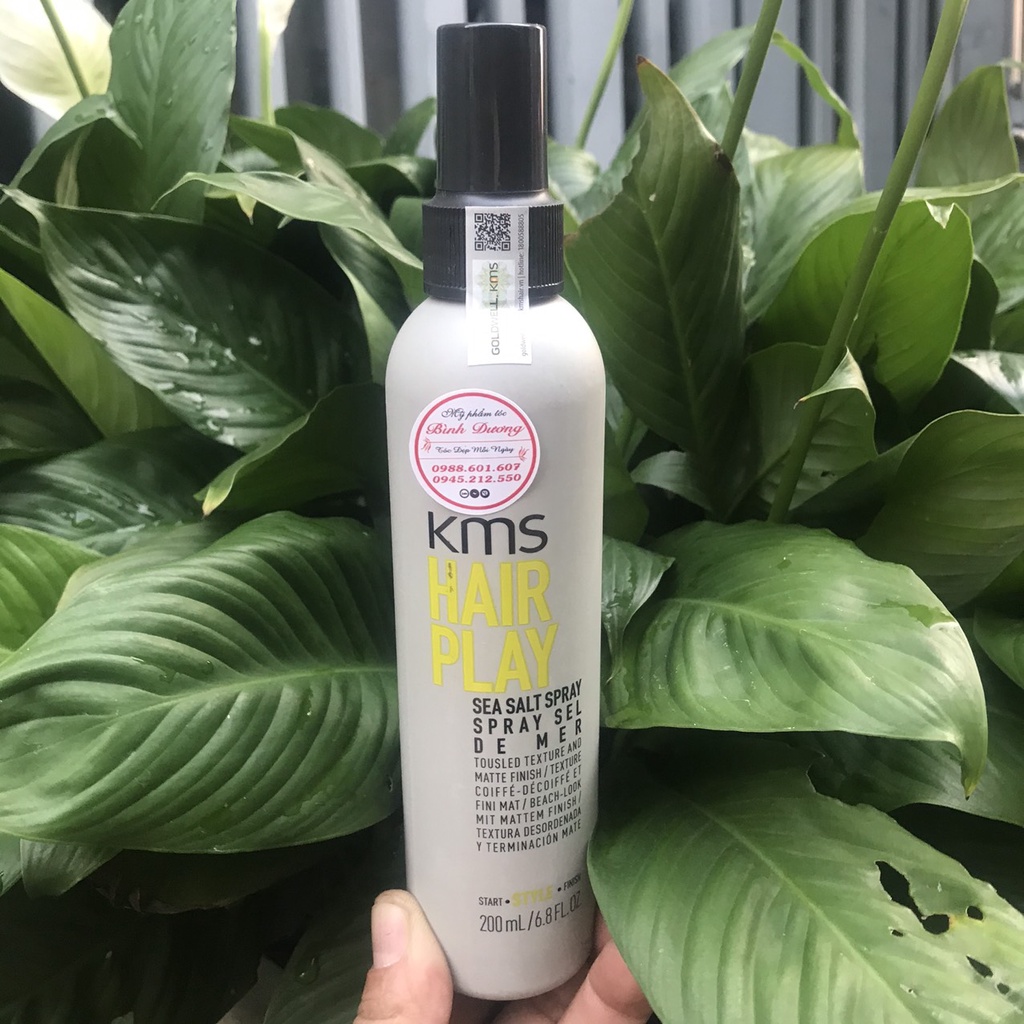 Xịt muối biển KMS Goldwell Hair Play Sea Salt Spray 200ml (2026)