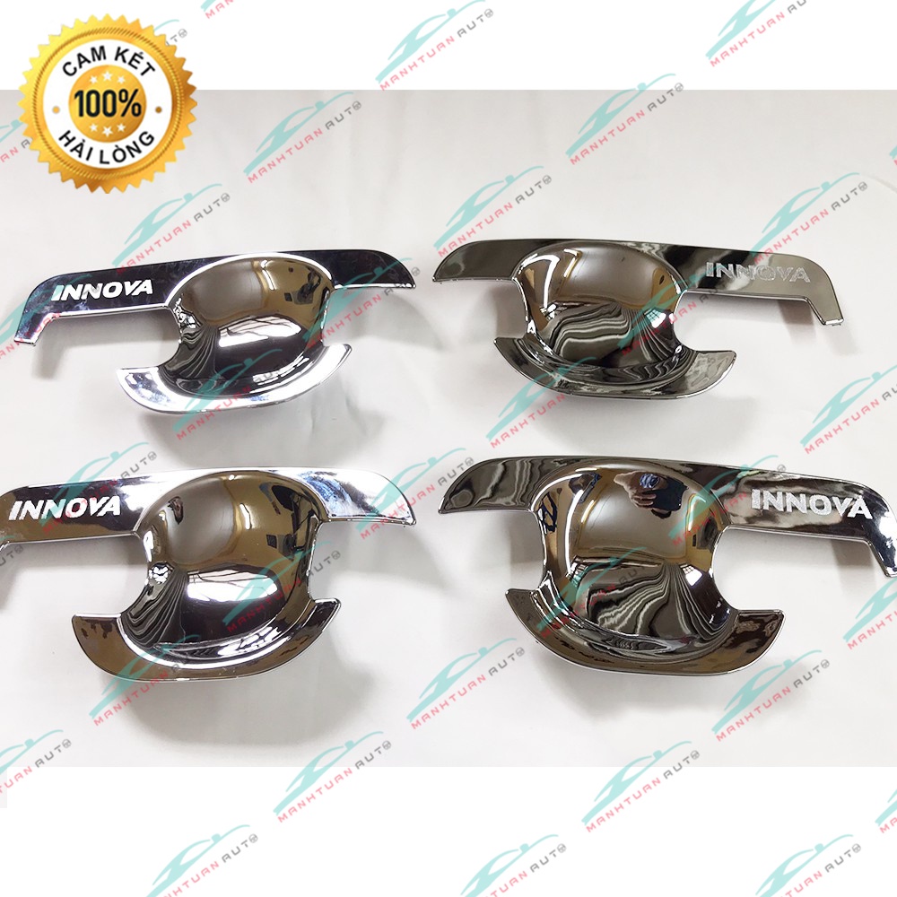 Ốp tay nắm, hõm cửa xe Toyota Innova 2006 - 2016 hàng mạ crom cao cấp