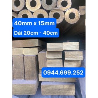 Đồng vàng thanh, bản 40mm x 15mm dài 20cm - 40cm