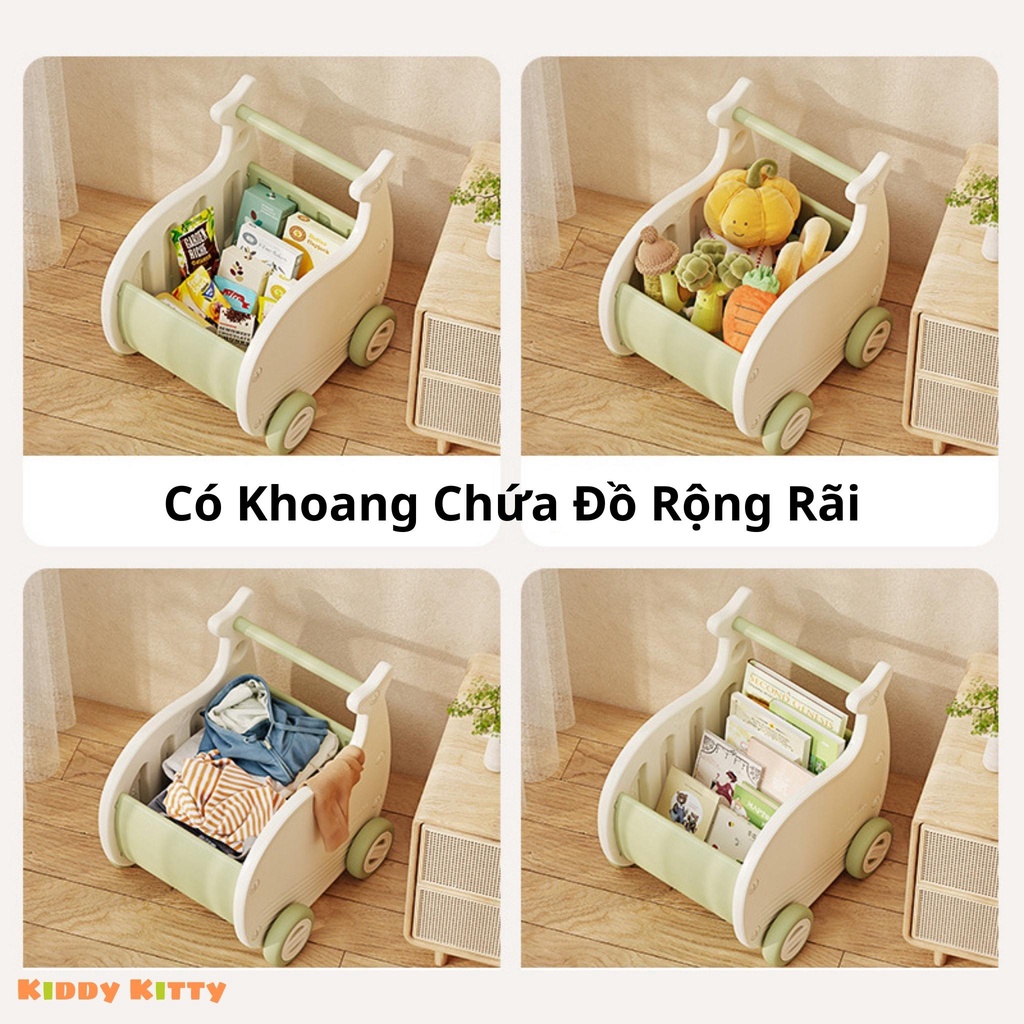 Xe tập đi cho bé MumKid có chứa giỏ đựng đồ chơi đa năng 4 chế độ- MK022