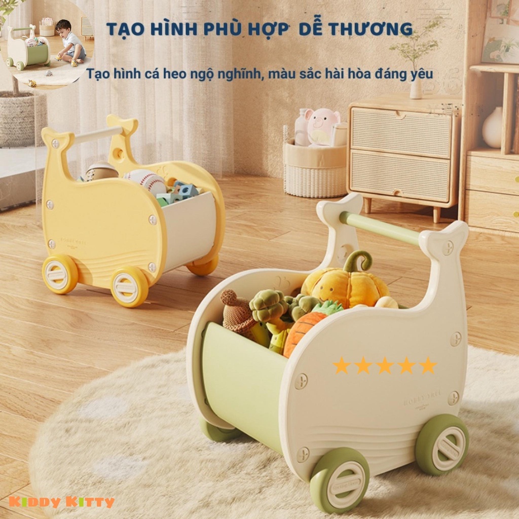 Xe tập đi cho bé MumKid có chứa giỏ đựng đồ chơi đa năng 4 chế độ- MK022