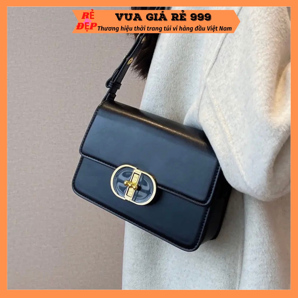 Túi xách đeo chéo nữ khóa xoay thiết kế basic thời trang size 20 loại đẹp DC868
