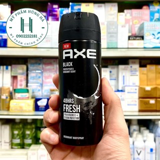 Xịt khử mùi Axe Black Frozen Pear & Bergamot Scent, khử mùi, ngăn mùi toàn thân 135ml