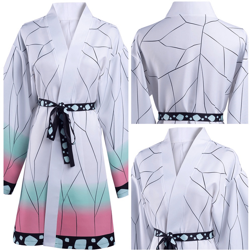 Áo khoác họa tiết Anime Kimetsu no Yaiba Kochou Shinobu dùng cosplay hóa trang dịp Halloween