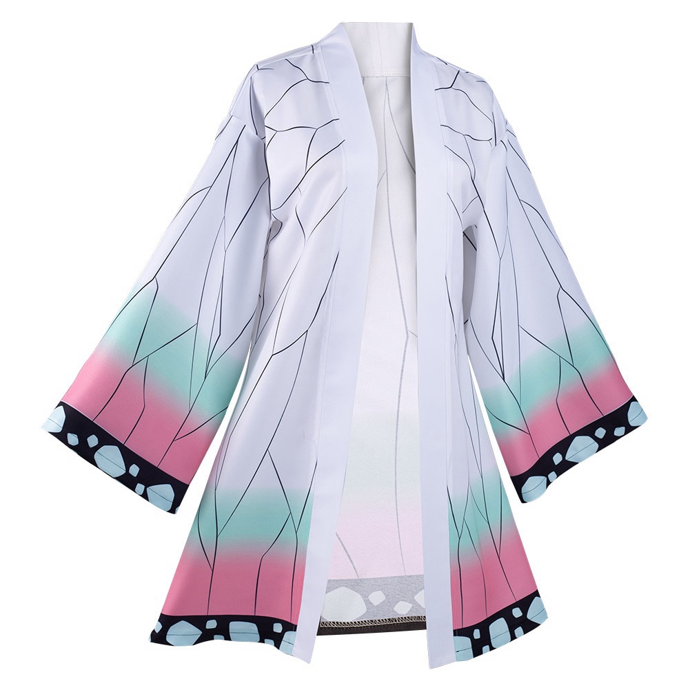Áo khoác họa tiết Anime Kimetsu no Yaiba Kochou Shinobu dùng cosplay hóa trang dịp Halloween