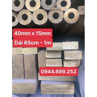 Đồng vàng thanh , bản 40mm x 15mm dài 65cm - 1m