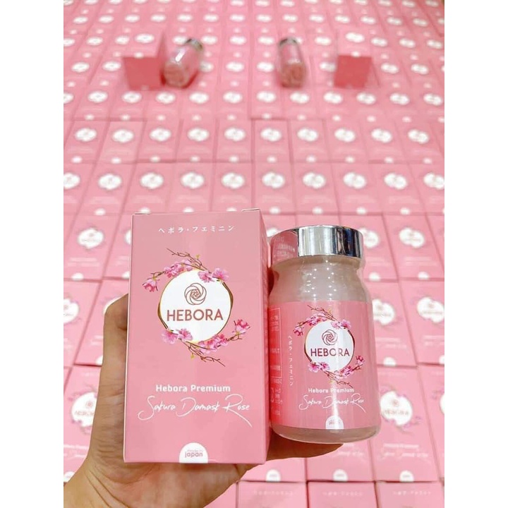 Viên Uống Tạo Mùi Thơm Cơ Thể Hebora Premium Sakura Damask Rose 60 Viên Nhật Bản