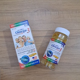 Viên dầu cá Alaska Omega 3 bổ não, sáng mắt, khỏe mạnh tim mạch - Hộp 100 viên