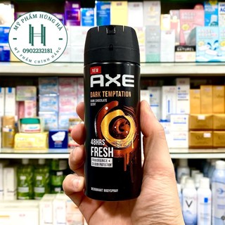 Xịt khử mùi Axe Dark Chocolate Scent, khử mùi, ngăn mùi toàn thân 135ml