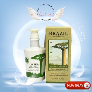 Kem ủ tóc brazil life fruit 500ml dưỡng tóc và phục hồi hư tổn minh anh hair store