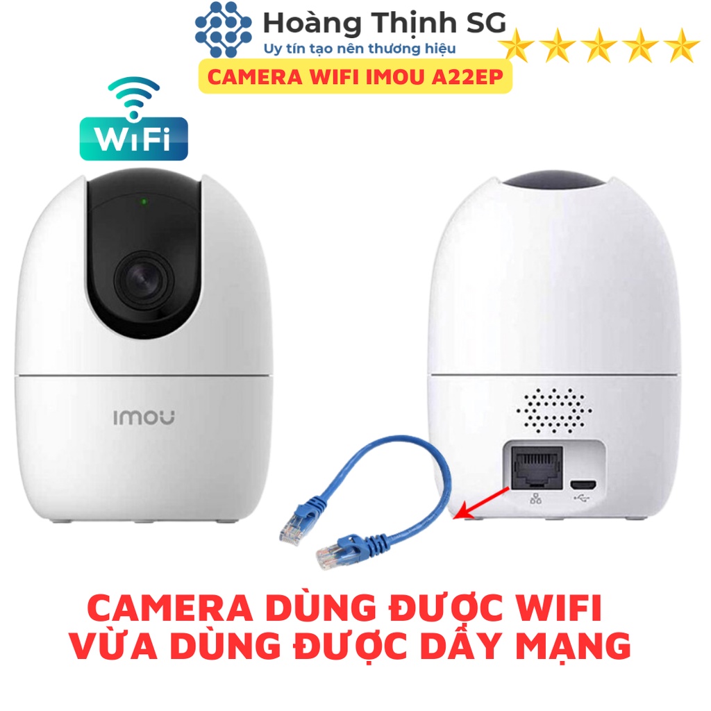 Camera Wifi Imou A22EP 2Mpx Full HD, Xoay 360, đàm thoại 2 chiều, Bảo hành 2 năm - Chính Hãng