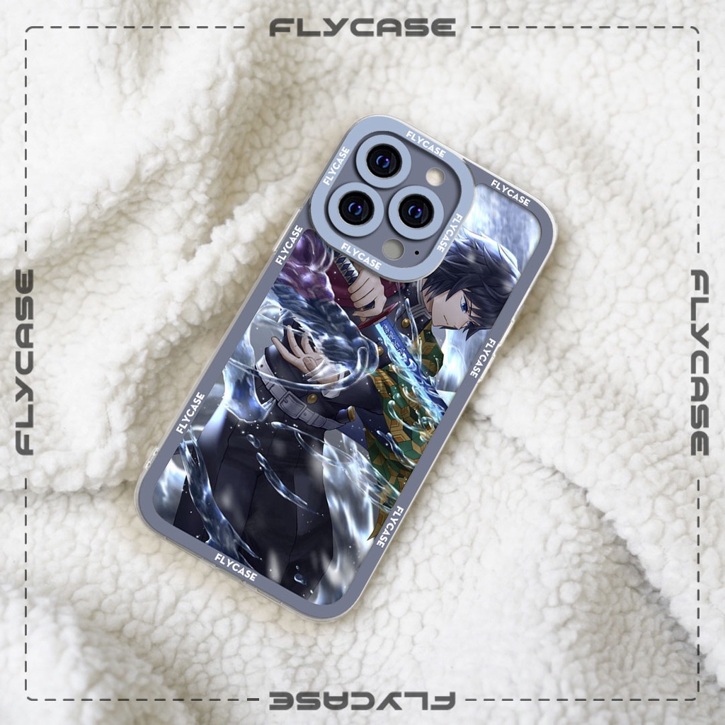 Ốp lưng iphone cạnh vuông Casefly kimetsu no yaiba demon slayer Tomioka 6plus/6s//7/7plus/8/8plus/x/xs/11/12/pro/promax