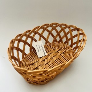 Rổ nhựa giả mây oval trang trí, đựng thực phẩm