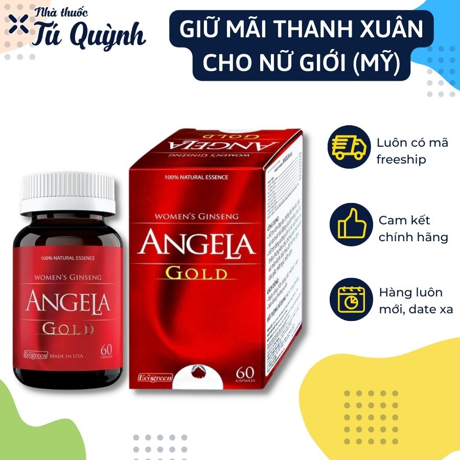 Angela Gold - Woman's Ginseng giúp tăng cường sinh lý nữ, điều hòa nội tiết, đẹp da, chậm mãn kinh (Ecogreen - Mỹ)