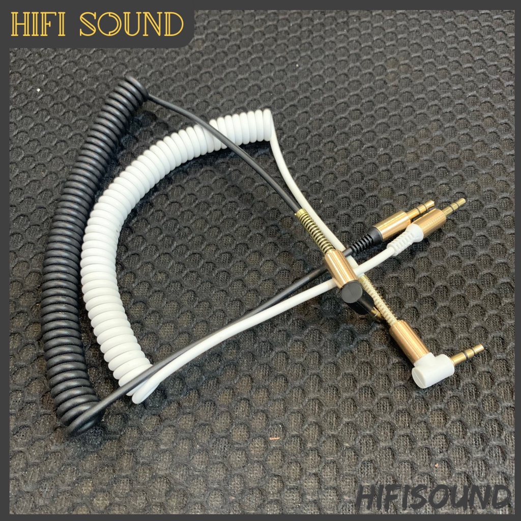 Dây 3.5, Cáp 3.5, Cáp kết Nối Âm Thanh 3.5 Dài 1.5m hình Xoắn Ốc