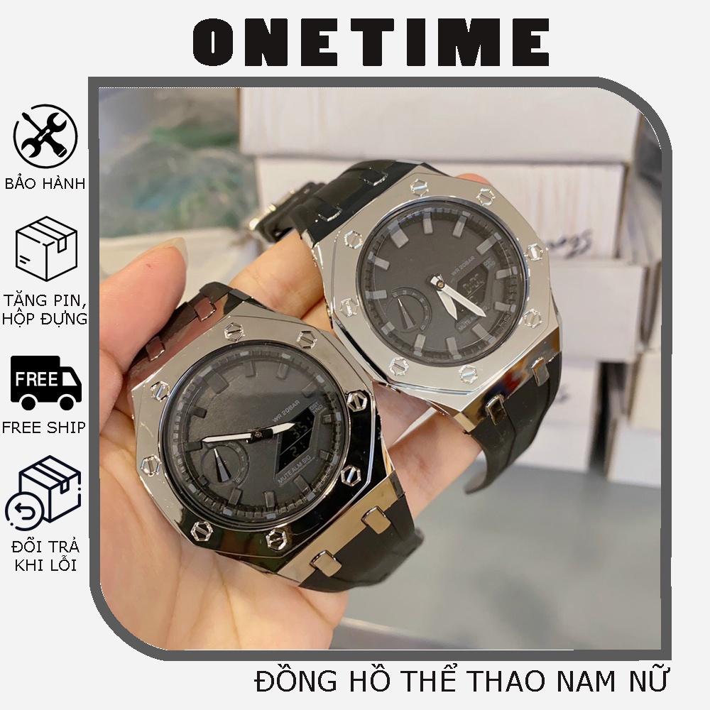 Đồng hồ thể thao nam GA2100 vỏ nhựa giả thép sang trọng, thiết kế đơn giản, đồng hồ nam OneTime 