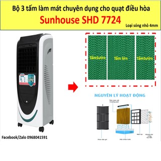 Tấm làm mát Cooling pad chuyên dụng cho quạt điều hòa Sunhouse SHD 7724 (tấm sóng nhỏ 4mm)