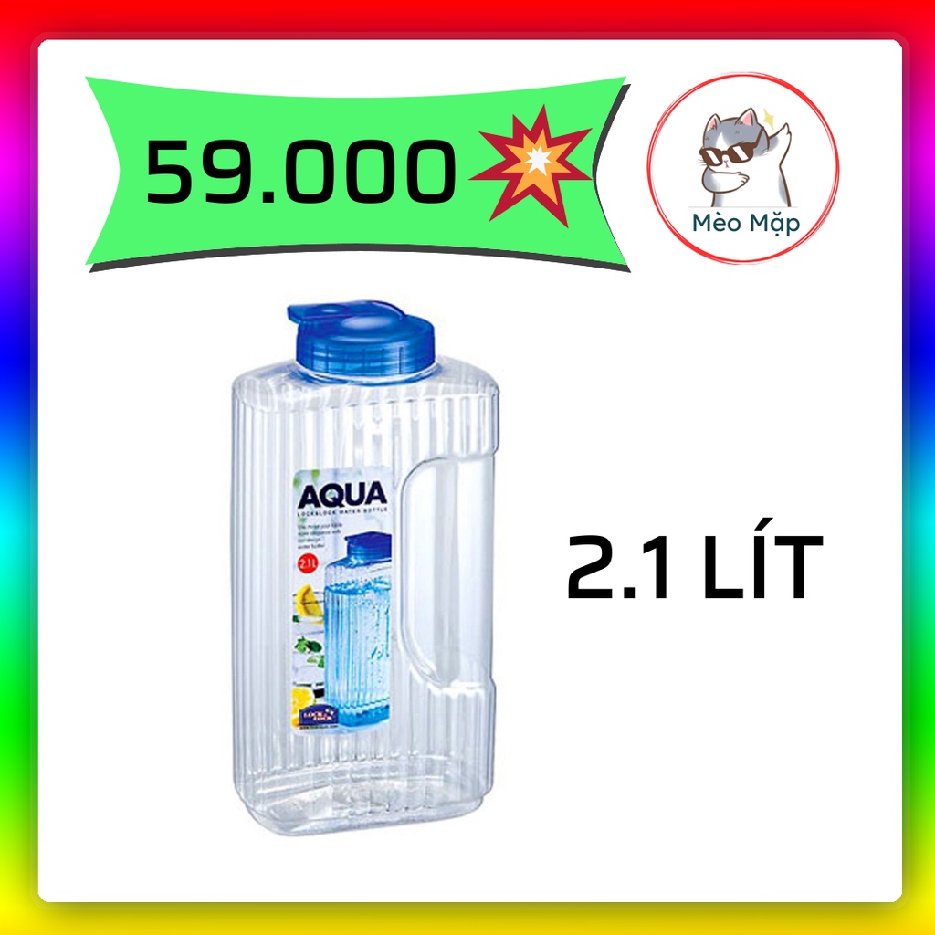 🍀 🍀  Bình Nước AQUA 2.1L Lock&Lock HAP736W 🍀 🍀