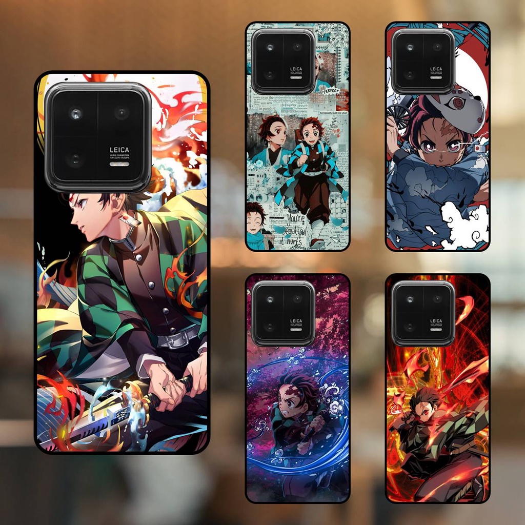 Ốp lưng điện thoại Xiaomi 13 Pro 5G viền đen Tanjiro Kimetsu No Yaiba