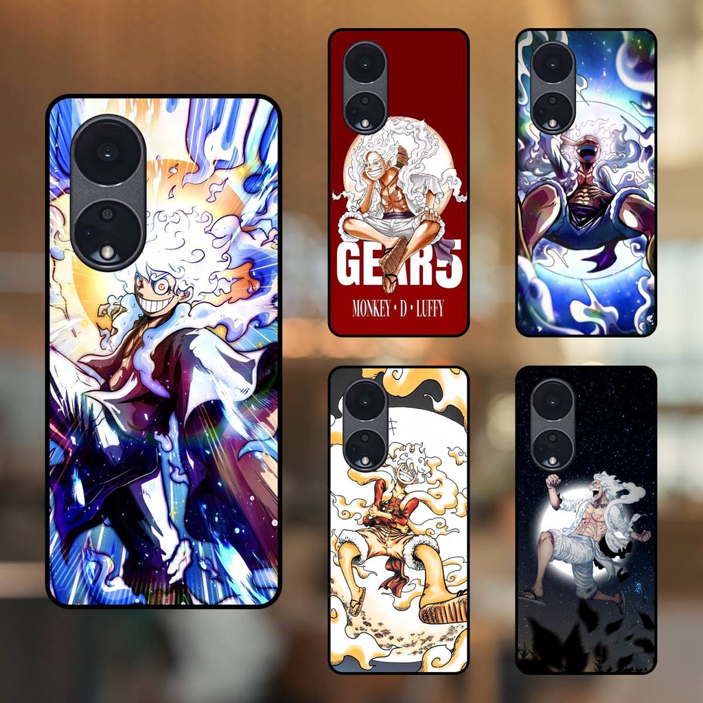 Ốp lưng điện thoại Oppo Reno 8T 5G viền đen Luffy Gear 5 Nika One Piece Đảo Hải Tặc