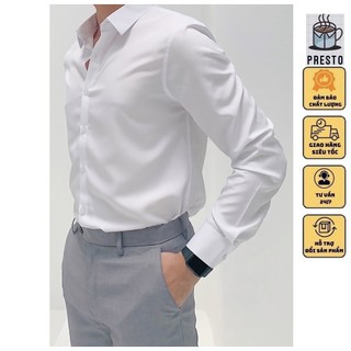 Áo sơ mi nam kiểu Hàn Quốc, Áo sơ mi cổ Vest co giãn ko nhăn, Áo sơ mi công sở, Áo sơ mi kiểu đẹp Áo sơ mi trắng giá rẻ