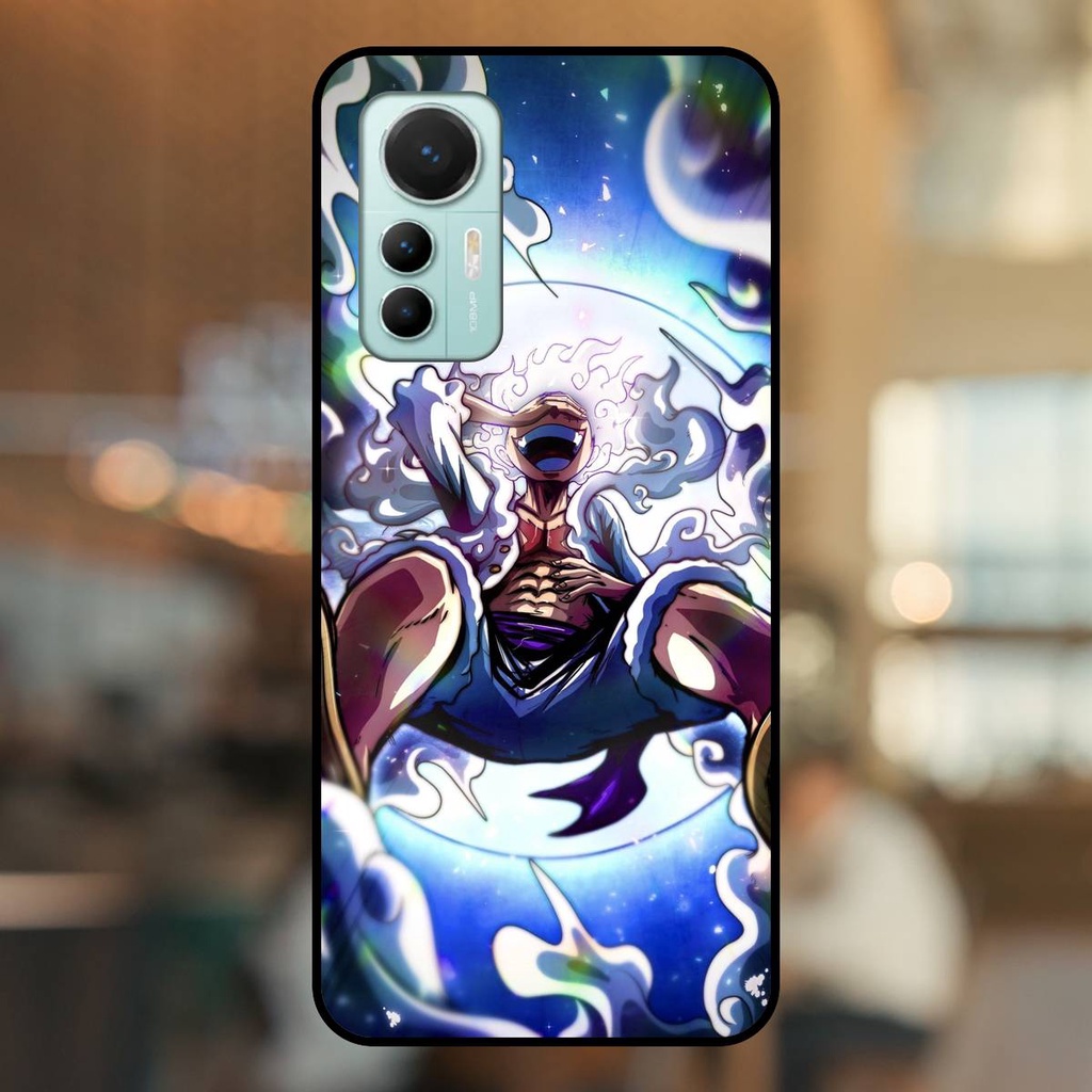 Ốp lưng điện thoại Xiaomi 12 Lite viền đen Luffy Gear 5 Nika One Piece Đảo Hải Tặc