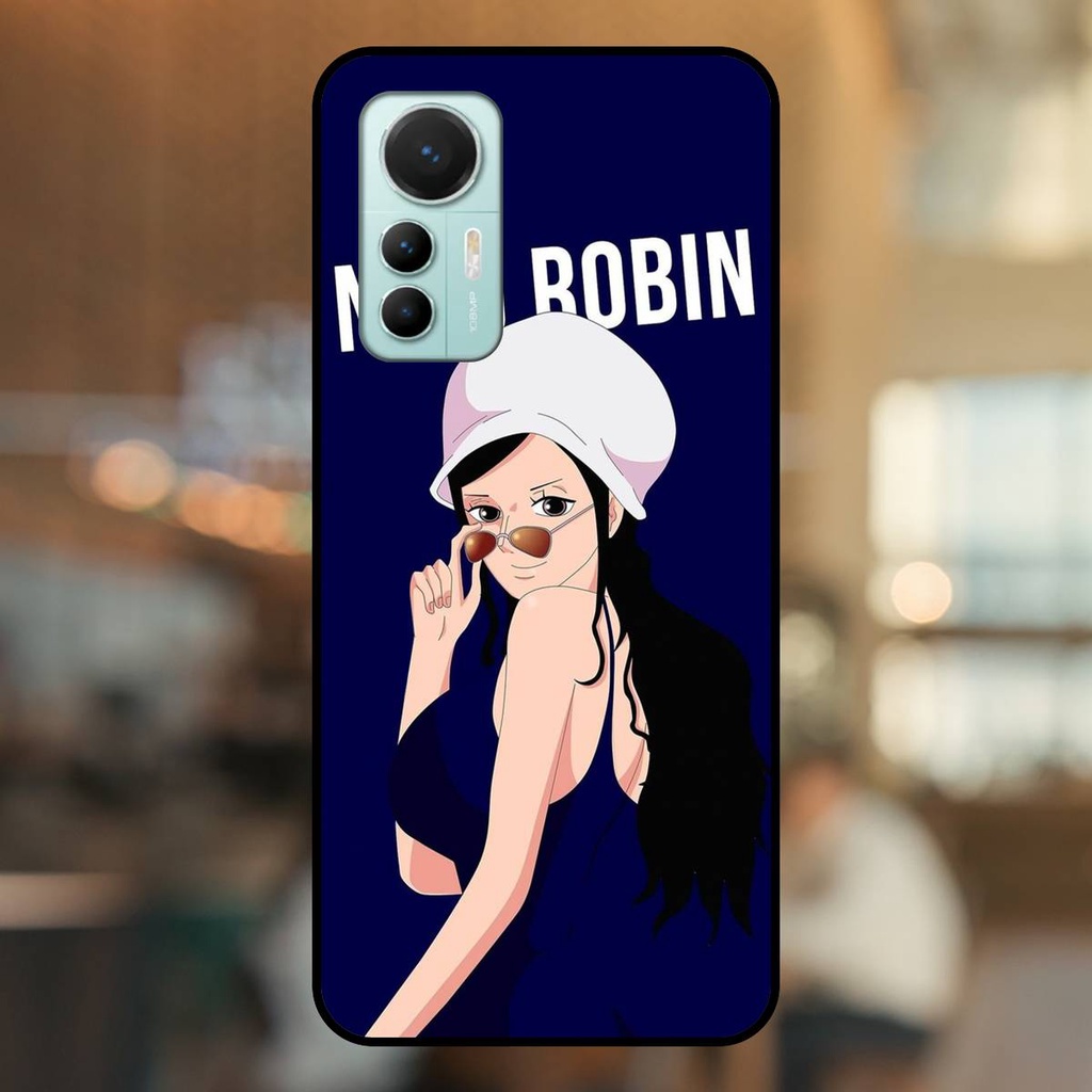 Ốp lưng điện thoại Xiaomi 12 Lite viền đen Nico Robin One Piece Đảo Hải Tặc