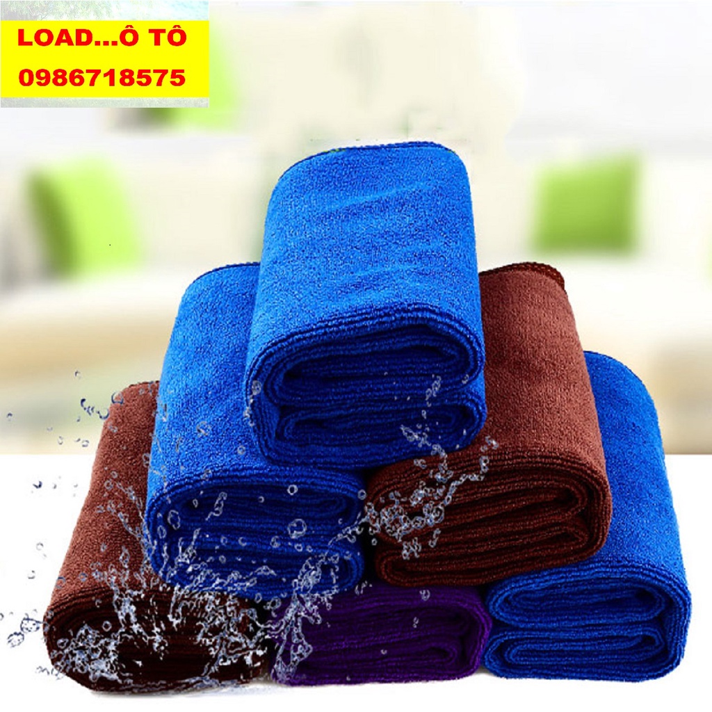 Khăn Lau Xe Ô Tô Loại 1 Dày Dặn Lau Siêu Sạch, Thấm Nước Tốt, Kích thước 30x60 Cm Cao Cấp