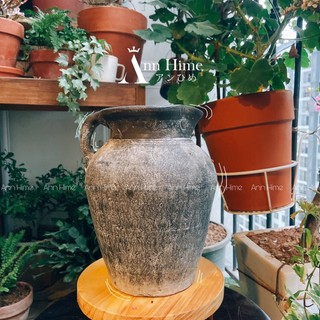 Bình hoa gốm bầu vintage nhật bản cắm cành hoa lê hoa mai hoặc trồng cây