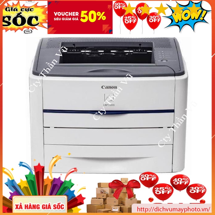 Máy in cũ Canon LBP 3300 like new in 2 mặt tự động hộp mực to hàng bền đẹp giá rẻ chất lượng INECO