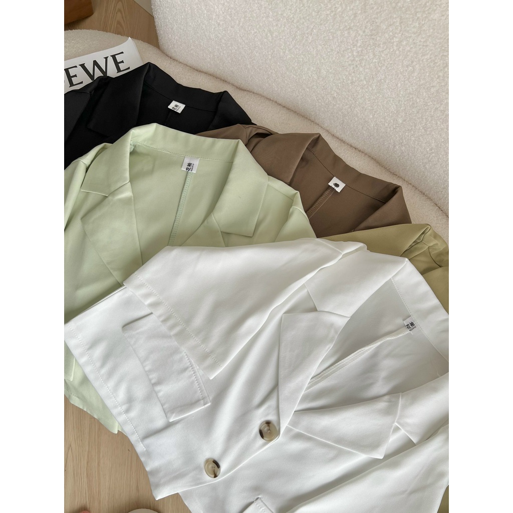 Áo Blazer Croptop Nữ Cộc Tay Freesize Phong Cách Trẻ Trung - SE02 | BigBuy360 - bigbuy360.vn