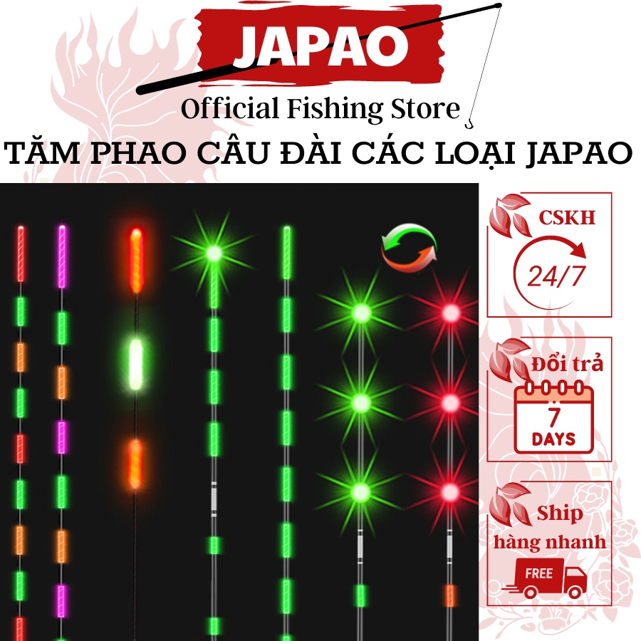 Tăm phao ngọn phao câu đài cảm biến điện câu ngày đêm Japao tăm phao đổi màu phao điện câu đài