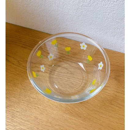 Bát hoa nhí BTT4 tô thủy tinh tròn dễ thương 550ml 15cm