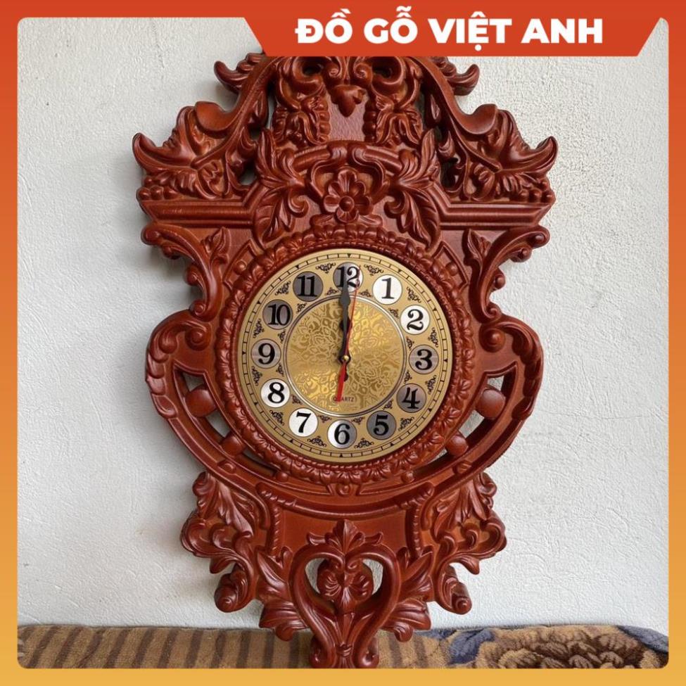 Tranh đồng hồ hoàng kim treo tường phòng khách đồ gỗ mỹ nghệ hương đỏ mini cao cấp, Đồ gỗ VIỆT ANH gia đình cao cấp