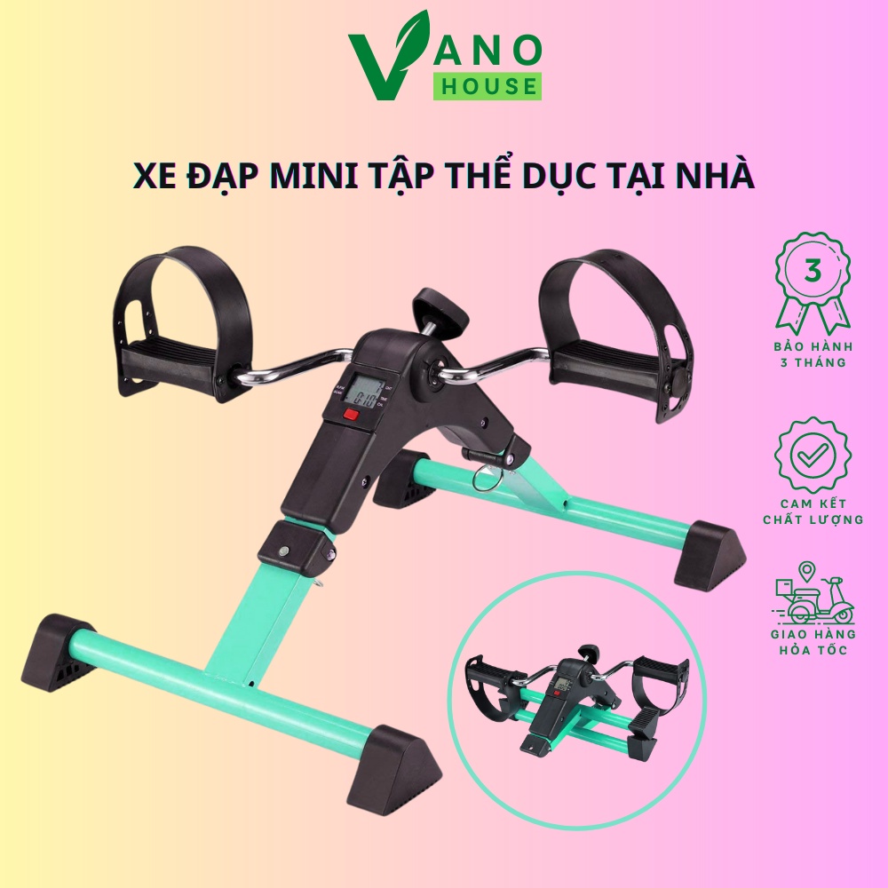 Xe Đạp Mini Xe Đạp Gấp Gọn Tiện Lợi Tập Thể Dục Tại Nhà Có Đồng Hồ Đếm Số Vano House